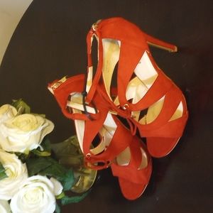 Pazzce Red suede heels